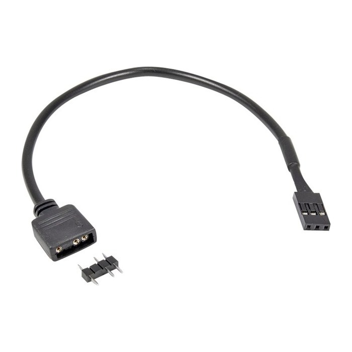 Inter-Tech Adapter 1x 3pin 5V RGB -> 1x VDG-Anschluss, 20cm retail