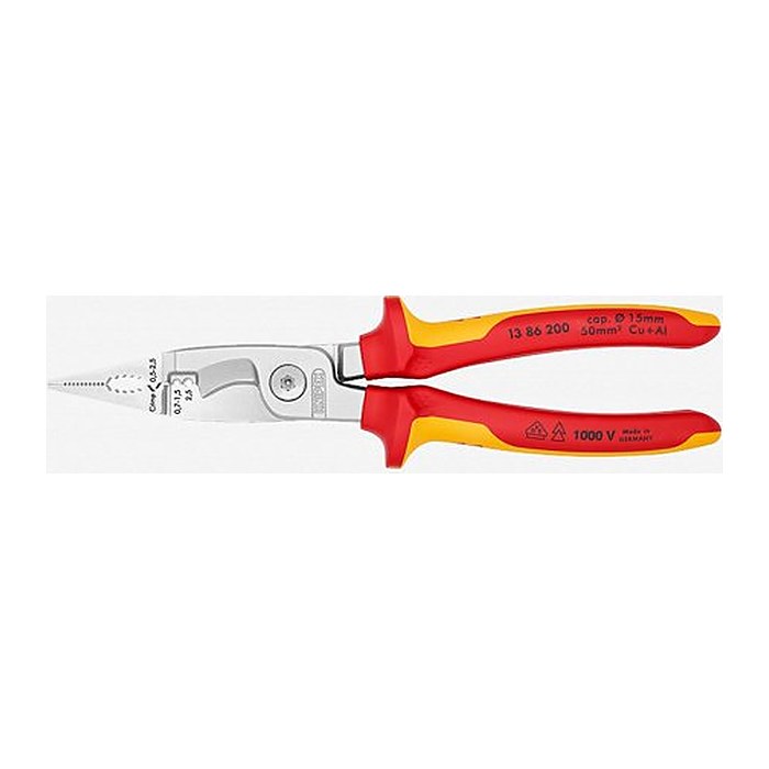 KNIPEX Elektro-Installationszange VDE 13 86 200, Länge: 20,0 cm, 1 St.