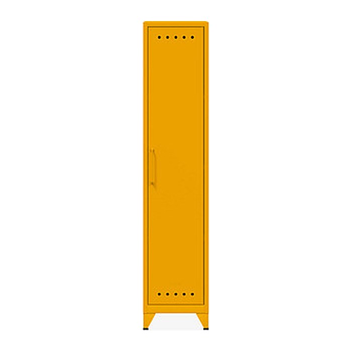 BISLEY Stahlschrank Fern Locker FERLOC642 gelb 1 Fachboden 38,0 x 51,0 x 180,0 cm, aufgebaut, 1 St.