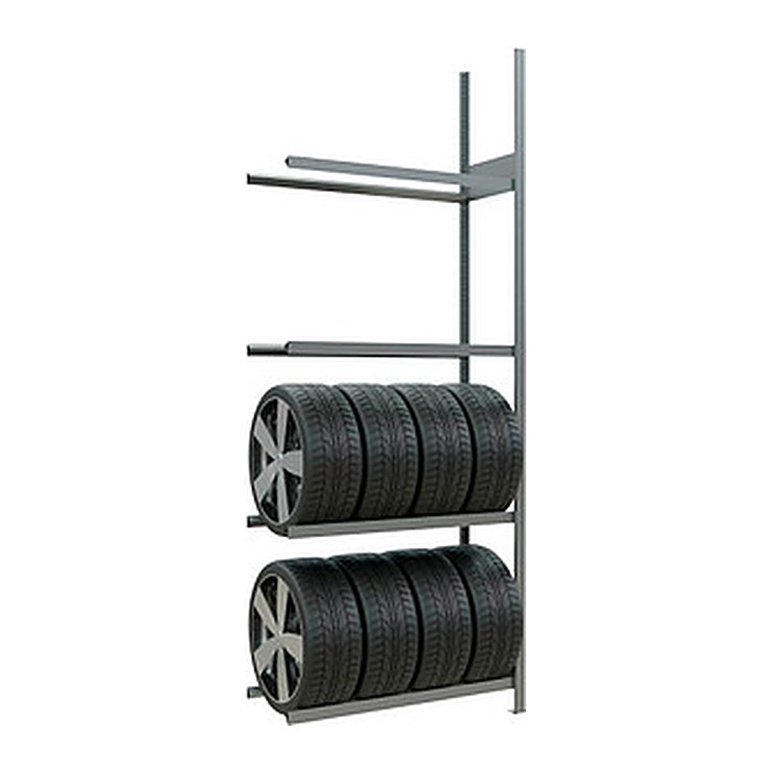 SCHULTE Anbau-Schwerlastregal 20988 silber 105,0 x 40,0 x 275,0 cm