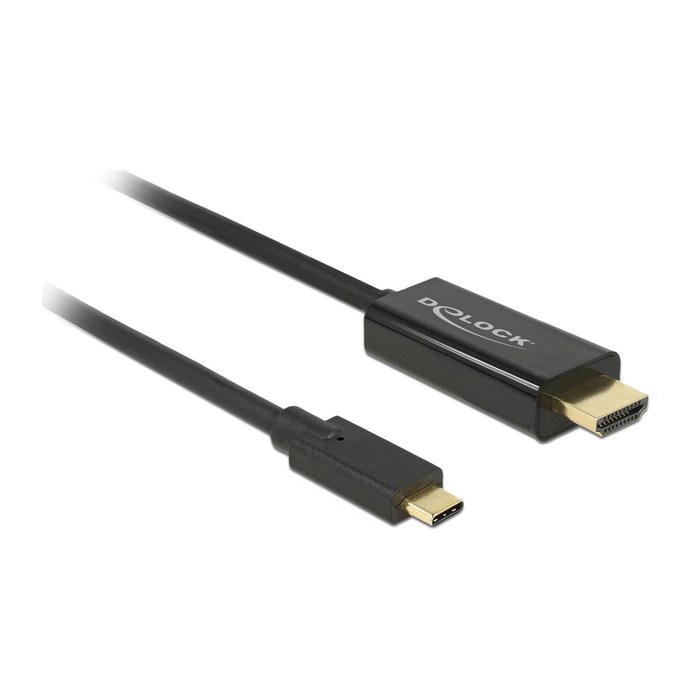 DeLOCK USB C/High Speed HDMI Kabel 4K 60 Hz 1,0 m schwarz, 1 St.