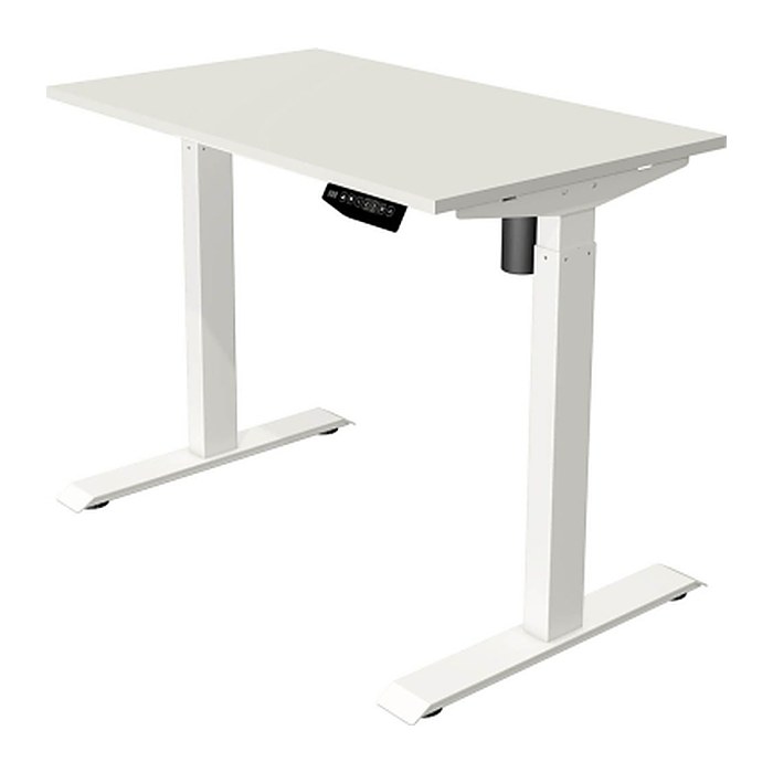 Kerkmann Move 1 elektrisch höhenverstellbarer Schreibtisch weiß rechteckig, T-Fuß-Gestell weiß 100,0 x 60,0 cm