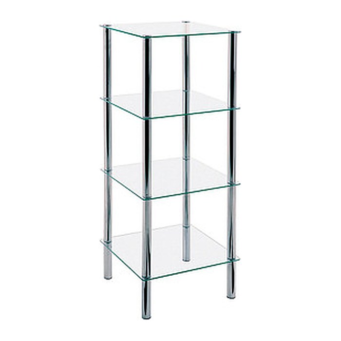 HAKU Möbel Badregal 90240 silber 39,0 x 39,0 x 107,0 cm