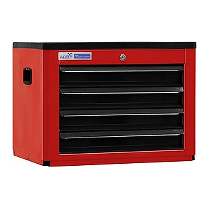 ADB Schrank-Aufsatz rot, anthrazit 4 Schubladen 60,0 x 44,0 x 45,0 cm, 1 St.