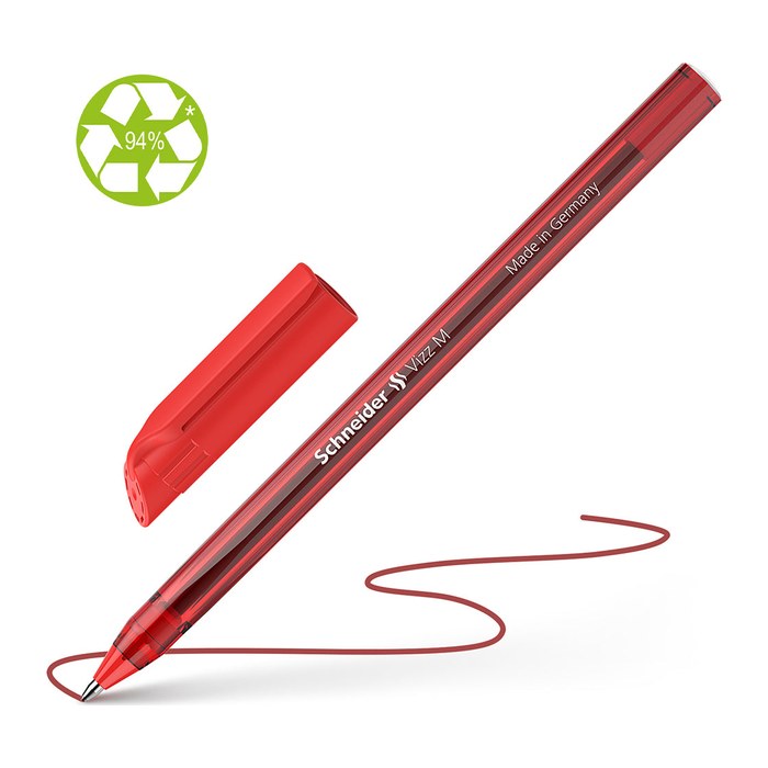 Schneider Kugelschreiber Vizz M rot, Schreibfarbe: rot, 1 St.