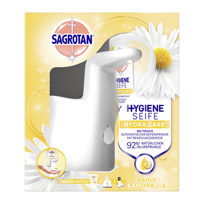 SAGROTAN® NO-TOUCH Flüssigseife im Spender 250 ml, 1 Set