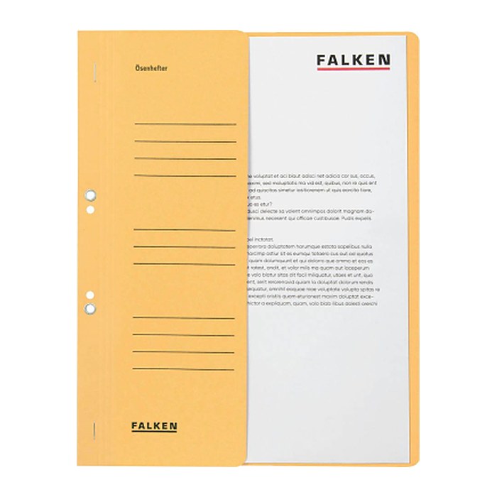 FALKEN Ösenhefter Karton chamois DIN A4, halber Deckel, 50 St.