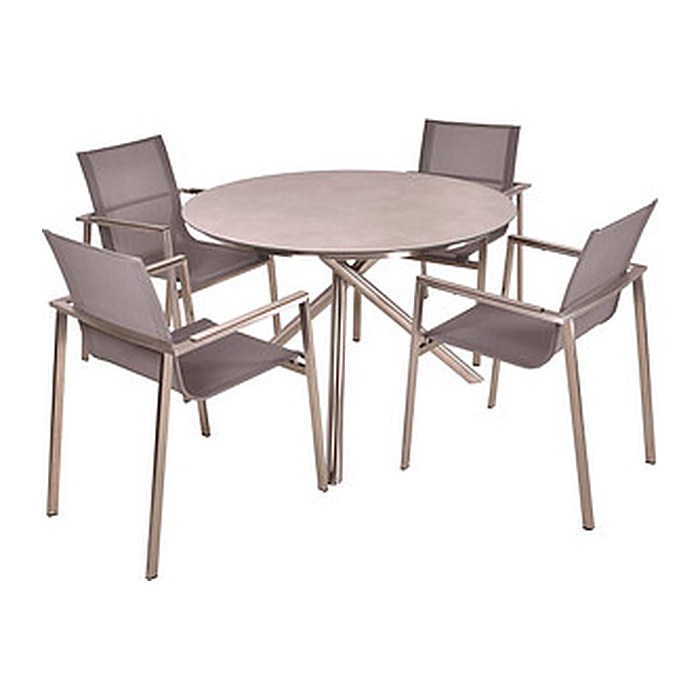 Garden Pleasure Sitzgruppe SIENNA, silber Kunststoff, Metall, 5-teilig