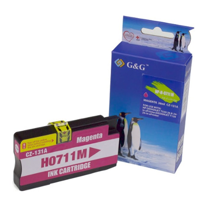 G&G Tintenpatrone kompatibel mit HP 711 Magenta