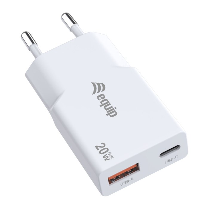 Equip Ladegerät 2Port USB-C PD3.0/USB-A GaN Slim 20W ÜSS ws