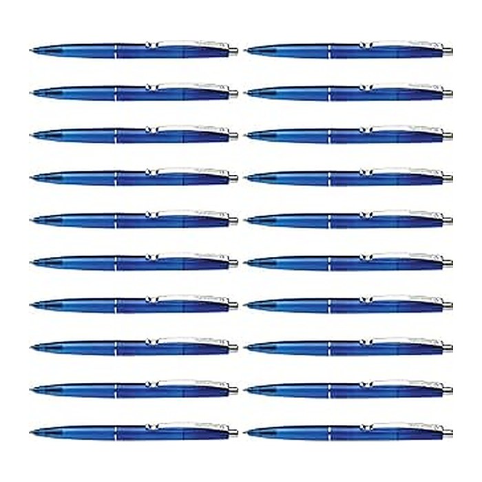 Schneider Kugelschreiber K20 - Icy Colours blau/transparent, Schreibfarbe: blau, 20 St.