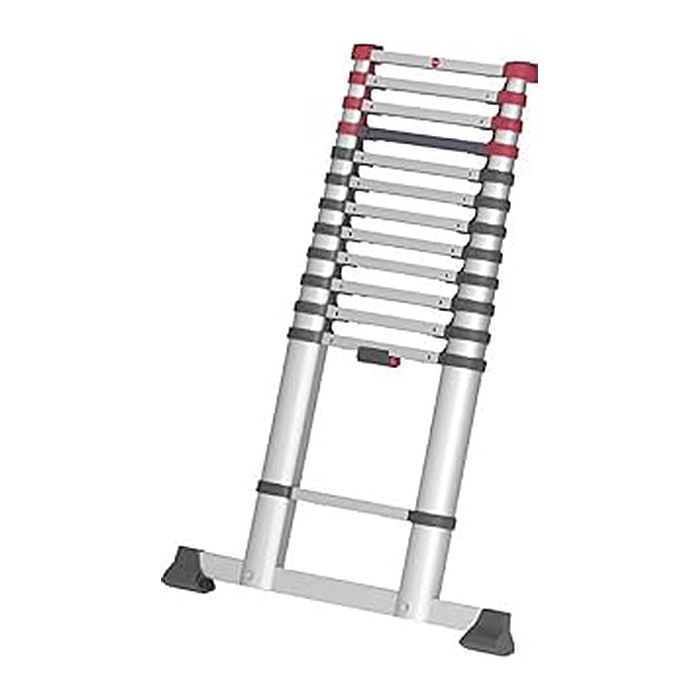 Hailo Teleskopleiter FLEXLINE silber 13 Sprossen, H: 380,0 cm
