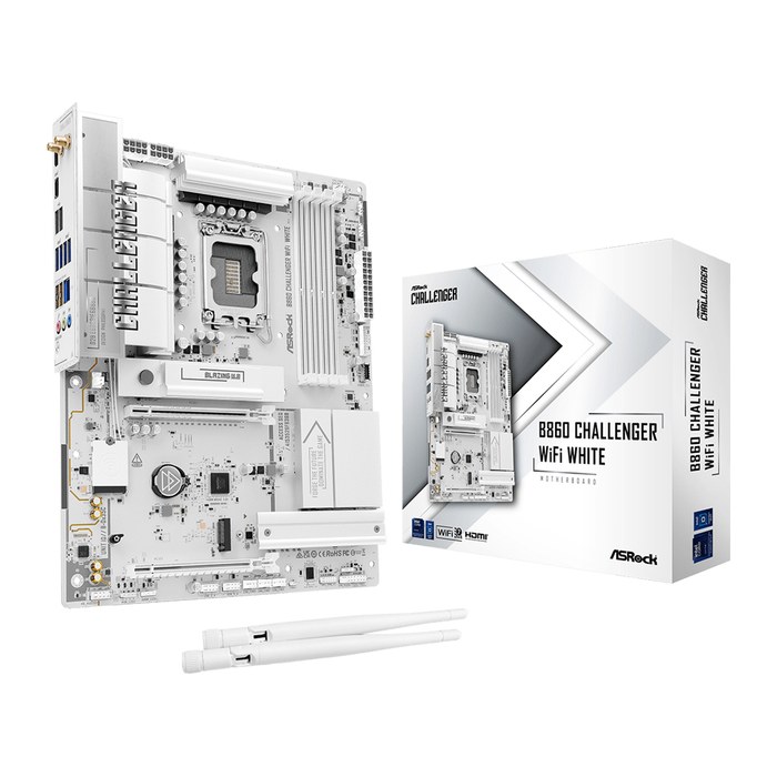 ASRock B860 Challenger WiFi White, 1851 ATX HDMI/USB-C DDR5
