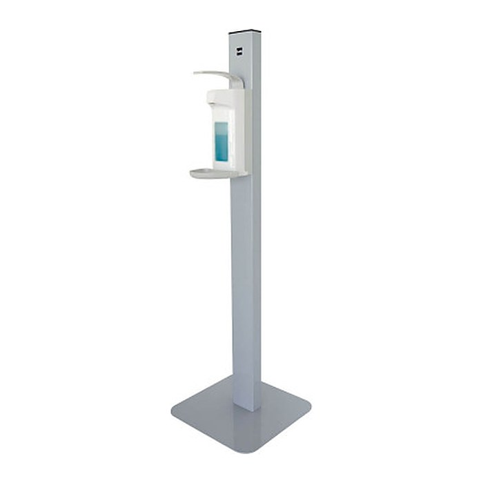 helit Desinfektionsspender stehend the aseptic H6817087 silber, weiß Stahl, Kunststoff 1,0 l, 1 St.