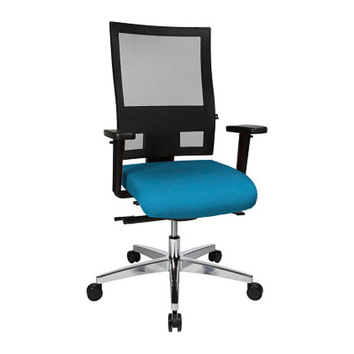 Topstar Bürostuhl Sitness 60, PS69BH W58 Stoff blau, Gestell alu