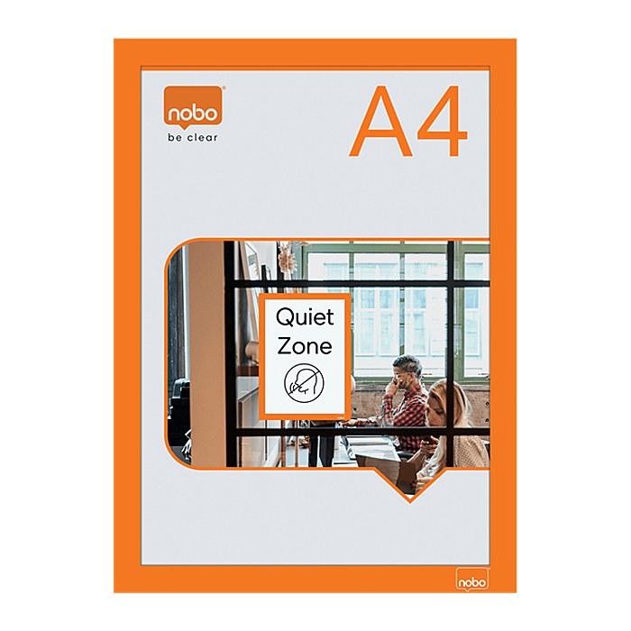 nobo Magnetrahmen selbstklebend orange A4, 2 St.