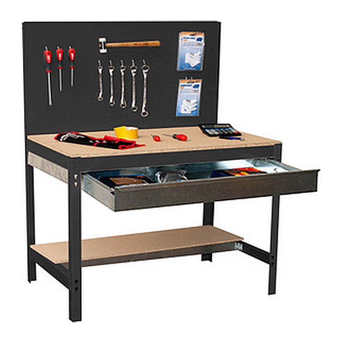 Simonrack Werkbank SIMONWORK anthrazit 1 Schublade 151,0 x 61,0 x 144,5 cm