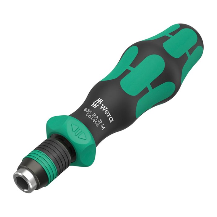Wera Bits-Handhalter mit Ratschenfunktion 1/4", 838 RA-R M