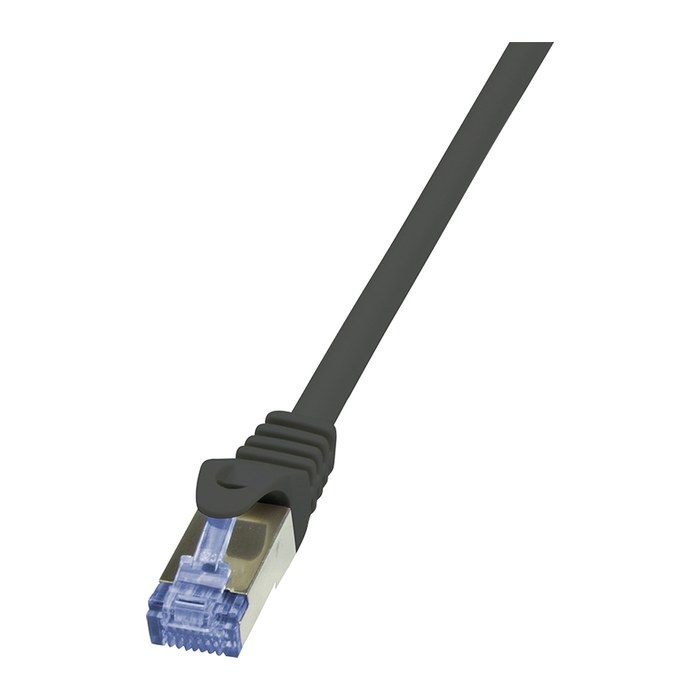 Logilink Patchkabel CAT6A S/FTP AWG26 PIMF 0,50m schw.