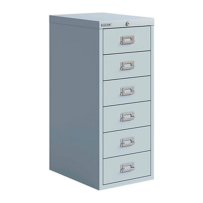 BISLEY MultiDrawer™ Schubladenschrank lichtgrau 6 Schubladen 27,9 x 40,8 x 59,0 cm, 1 St.