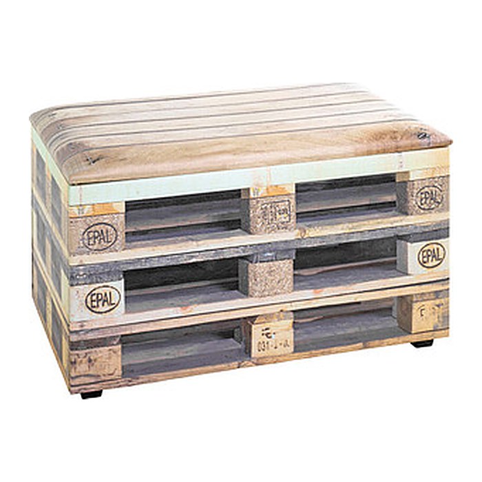 HAKU Möbel Sitztruhe 25978 Motiv Palette 2 Holz 65,0 cm