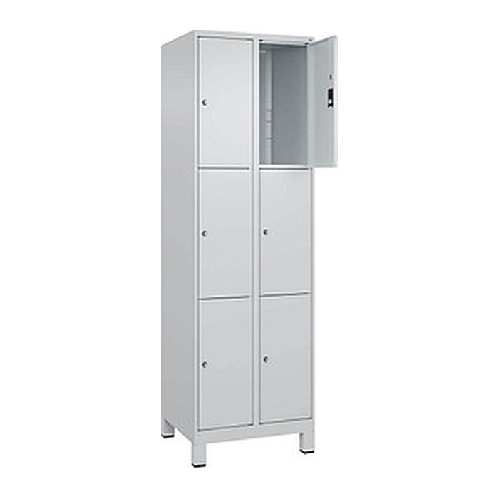 CP Schließfachschrank Classic Plus lichtgrau 080010-203 S10007, 6 Schließfächer 60,0 x 50,0 x 195,0 cm
