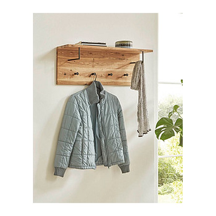 HAKU Möbel Wandgarderobe 22359 braun Holz 4 Haken 80,0 x 30,0 cm, 1 St.