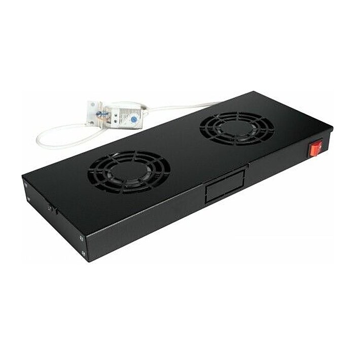 Equip 19" Lüfter für Serverschränke/2xLüfter 1U RAL9005