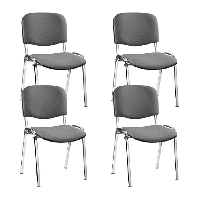 Nowy Styl Besucherstühle Iso ISO CR 1.3 C73 grau, gemustert Stoff, 4 St.