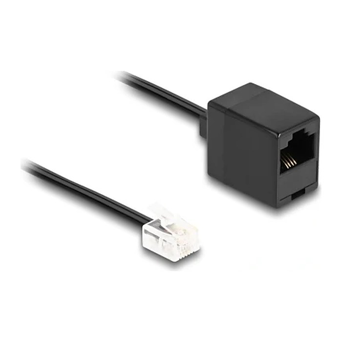 DELOCK Telefonkabel RJ11 Stecker zu RJ45 Buchse schwarz 2m