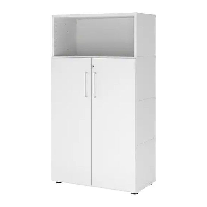 HAMMERBACHER Regalschrank FlexWall, VFW48T3KG/W/W/BS weiß 80,0 x 40,0 x 145,0 cm, 1 St.