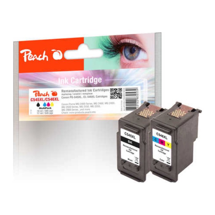 Peach Patrone Canon PG-545XLBK MultiPack REM,KOM