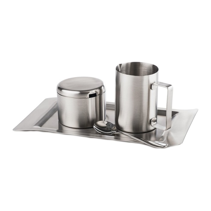 Esmeyer Milch- und Zucker-Set WAVE silber, 1 Set