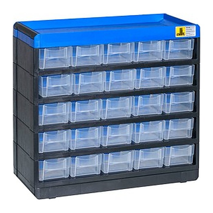Allit VarioPlus Kleinteilemagazin schwarz, blau 30,0 x 13,5 x 28,5 cm, 1 St.