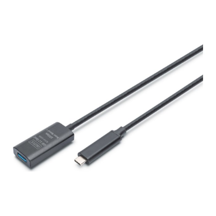 DIGITUS Verlängerungskabel USB-C->USB-A St./Bu. 10G 5,00m