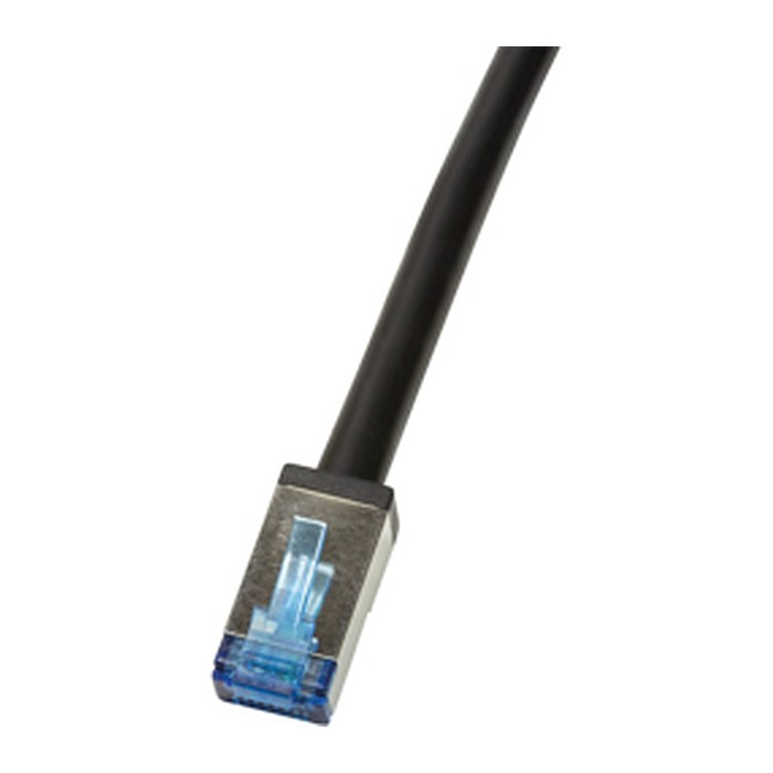 Logilink Outdoor PE Patchkabel CAT.6A S/FTP, schwarz, 0,5m