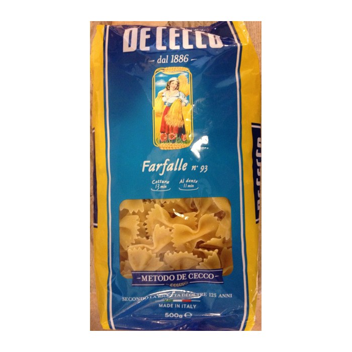 DE CECCO Farfalle No. 93 500,0 g, 1 Pack