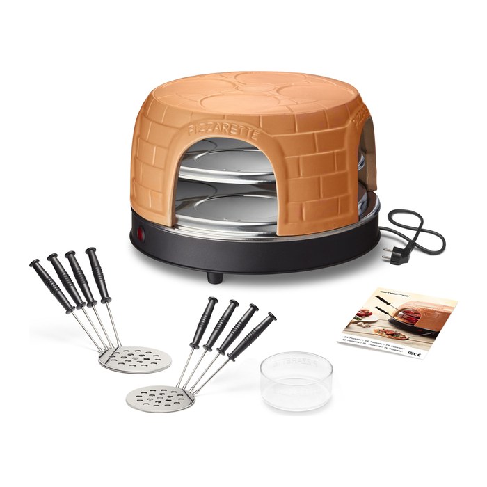 Emerio Pizza Ofen,Pizzarette Prebake Funktion, 8 Pers.