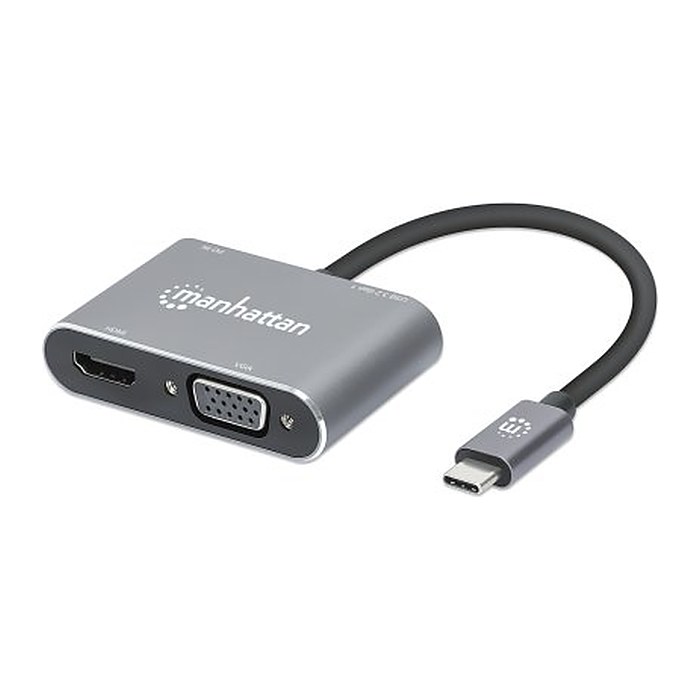 MANHATTAN USB-C auf HDMI & VGA 4in1 Konverter Power Delivery
