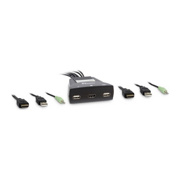 Inter-Tech KVM Switch LS-21HA HDMI, 2 Port, Kunststoff retail