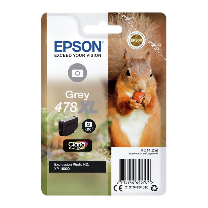 EPSON 478XL/T04F64 (Eichhörnchen) grau Druckerpatrone