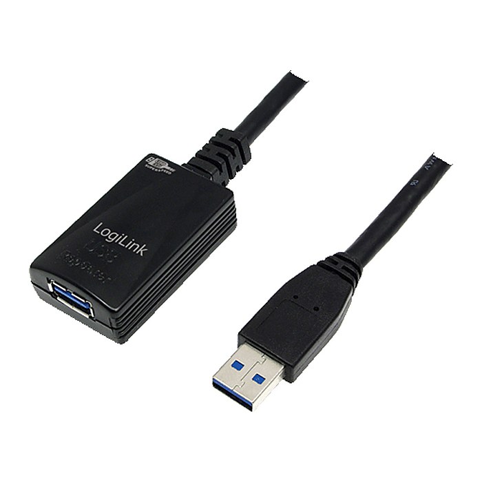 Logilink USB Kabel A -> A St/Bu 5.00m Verl. schwarz