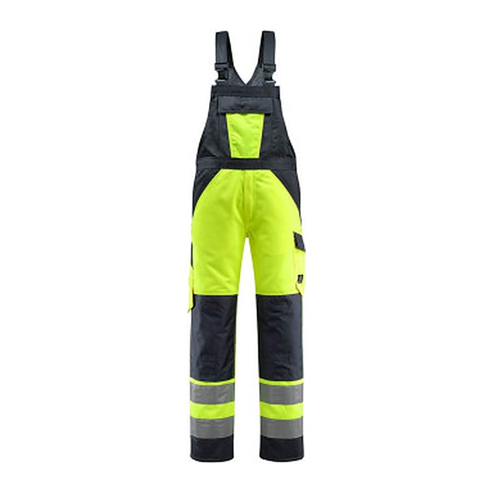 MASCOT® unisex Warnschutz-Latzhose Gosford gelb, schwarzblau Größe 27