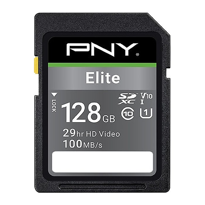 SD XC Card 128GB PNY Elite R100MB/s retail