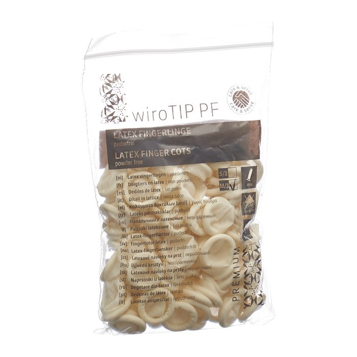 Meditrade® unisex Fingerlinge beige Größe M, 100 St.