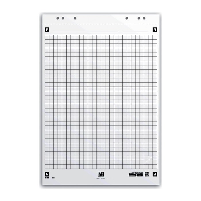 OXFORD Flipchart-Papier Smart Chart kariert 65,0 x 98,0 cm, 20 Blatt, 3 Blöcke