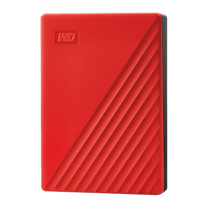 Western Digital My Passport 4 TB externe HDD-Festplatte rot, schwarz