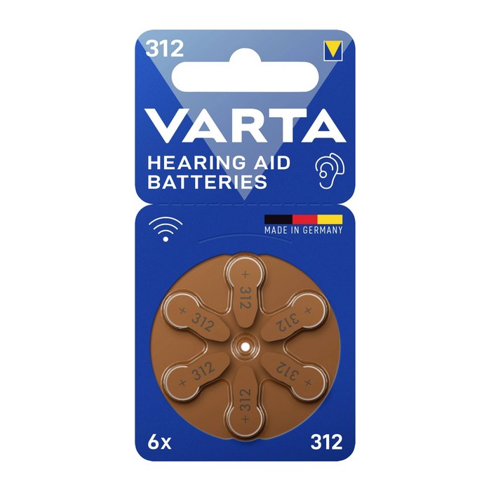 VARTA Knopfzellen 312 Zink-Luft 1,45 V, 6 St.