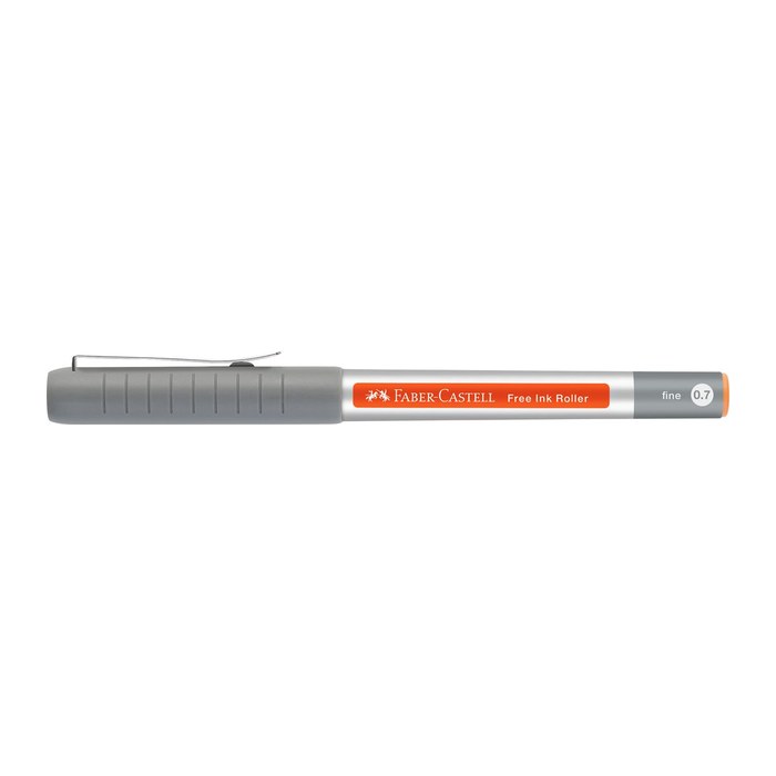 FABER-CASTELL Free Ink Tintenroller grau 0,4 mm, Schreibfarbe: orange, 1 St.