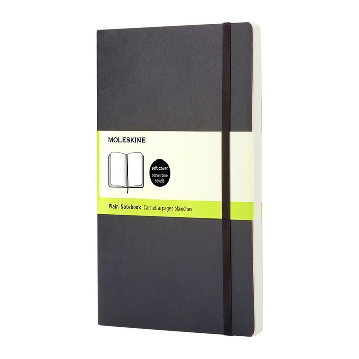MOLESKINE Notizbuch Classic Collection flexibler Einband ca. DIN A5 blanko, schwarz Softcover 192 Seiten, 1 St.